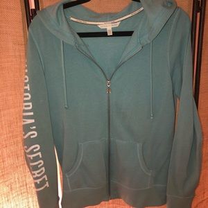 Victoria’s Secret Teal Zip-Up Hoodie